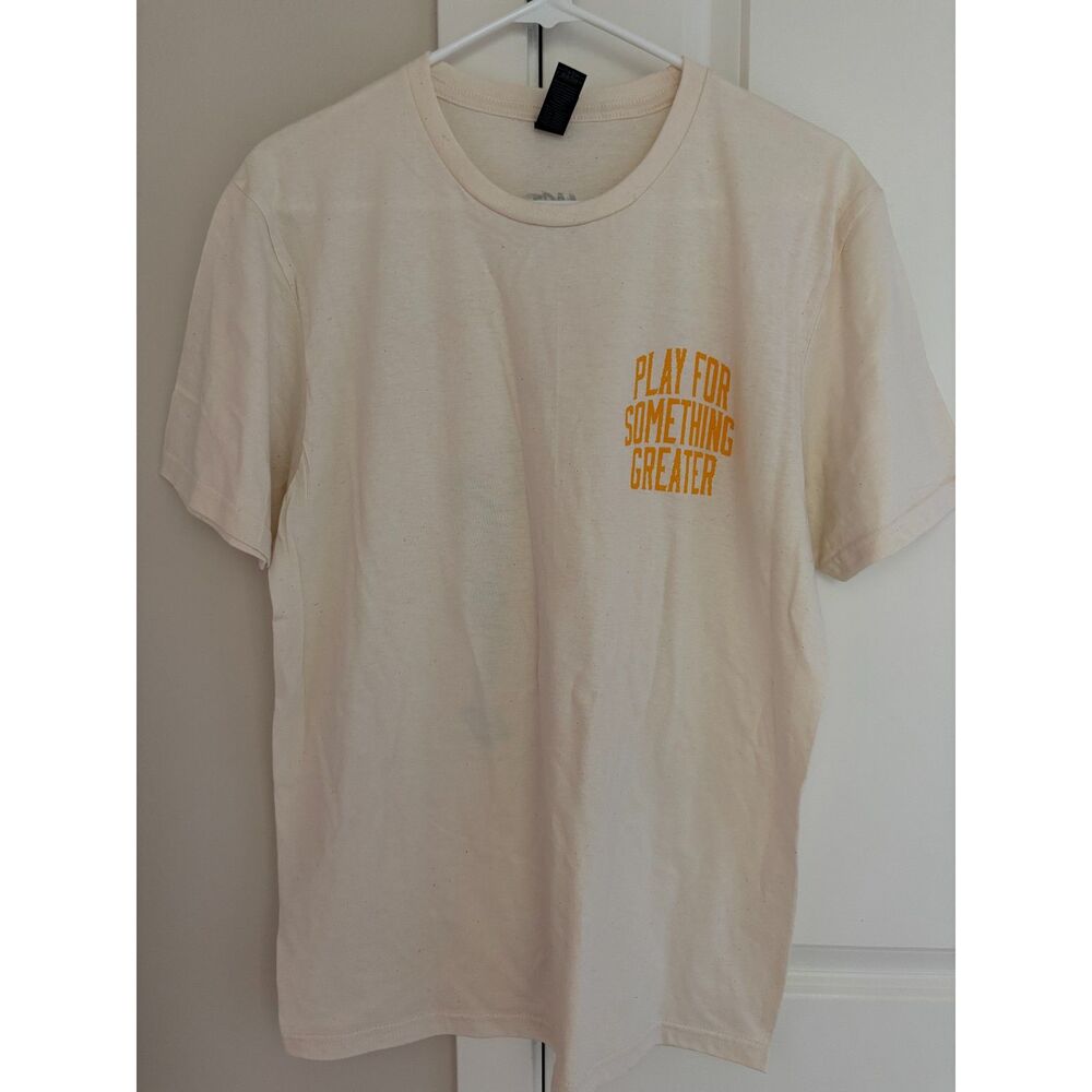 "Play For Something Greater" Basketball Short Sleeve Speckled T-Shirt, M